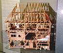 Modell eines Fachwerkhauses im Archäologischen Landesmuseum Konstanz
