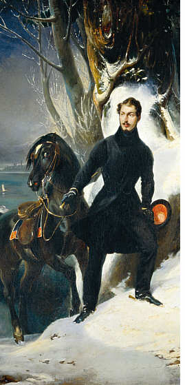Prinz Louis Napoleon Bonaparte am winterlichen Bodensee. Schloss Arenenberg