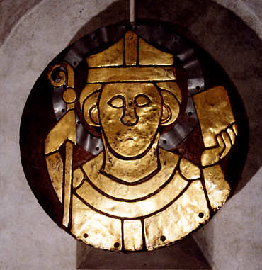 Vergoldete Kupferscheibe aus dem 11. Jahrhundert