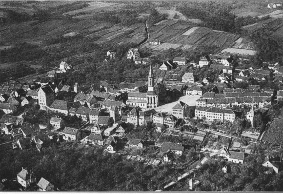 Markdorf, vom Flugzeug aus (Luftbild Nr. 5319, Luftverkehr Strähle, Schorndorf)