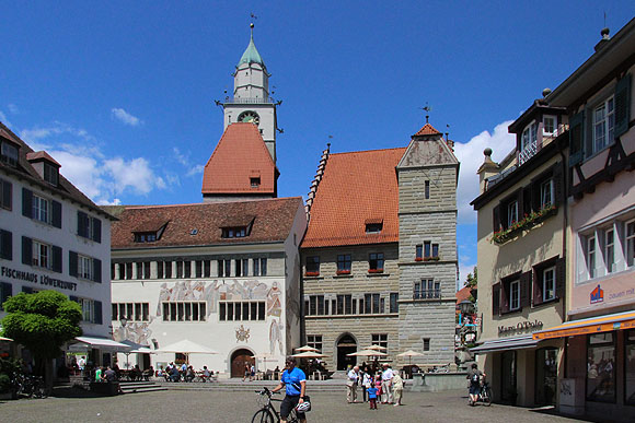 Hofstatt mit Rathaus und Münster, aktuelle Ansicht