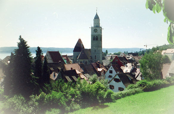 Die Stadt vom Garten des Reichlin-Meldegg'schen Hauses gesehen