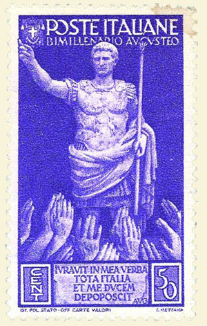 Italienische Briefmarke der faschistischen Zeit