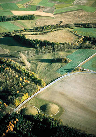 Luftbild der Heuneburg