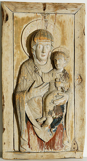 Madonna mit Kind. Graubünden oder Südtirol, 1. Hälfte 13. Jh.