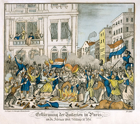 Erstürmung der Tuilerien in Paris, 24.2.1848. Neuruppin 1848
