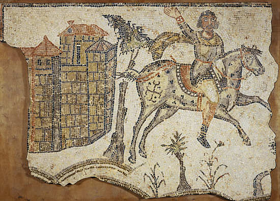Mosaik: Jger zu Pferd (Sog. Vandalischer Reiter)
