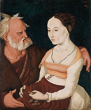 Hans Baldung Grien. Ungleiches Liebspaar. 1528. Staatl. Kunsthalle Karlsruhe