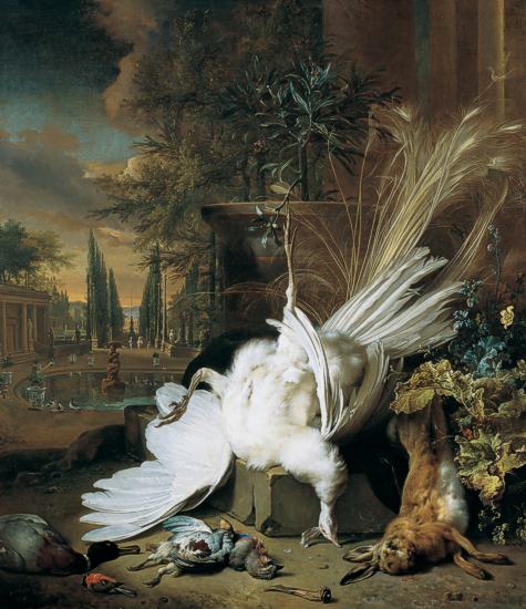 Jan Weenix, Der weiße Pfau, 1693, Gemäldegalerie der Akademie der bildenden Künste, Wien