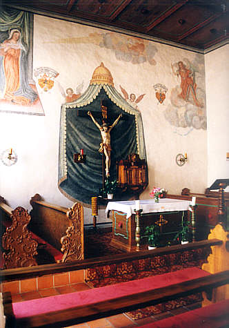 Spitalkapelle, Wandfresko mit Kreuzigungsszene