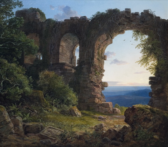 Christian Ernst Morgenstern (1805 - 1867): Ruine Oedenburg im Elsaß, 1836; Sammlung RheinRomantik