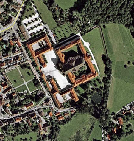 Satellitenbild der Klosteranlage Ulm-Wiblingen