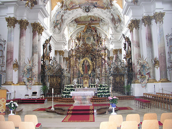 Klosterkirce Zwiefalten, Blick zum Hochaltar