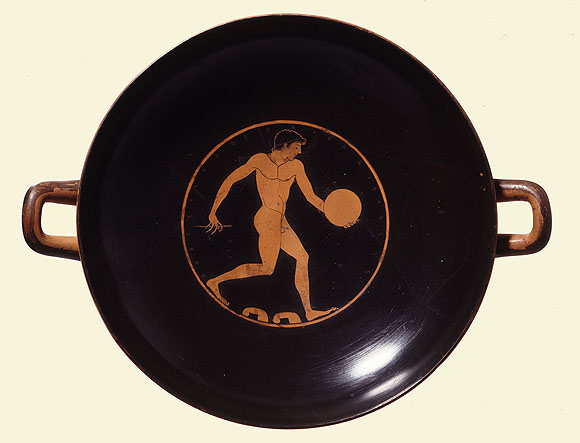 Griechische Trinkschale mit Sportdarstellungen