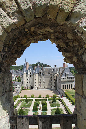 Schloss Landeais, Rückseite vom Dojon aus gesehen