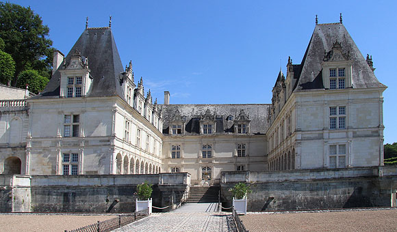 Schloss Villandry von der Loire-Seite