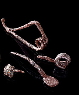 Keltische Eisenfunde vom „Mittelberg“, ca. 400 v. Chr.; © LAD, Yvonne Mühleis