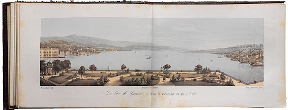 Souvenirs de la Suisse, nach der Natur gezeichnet, Genf, Ohne Datum [um 1850], 57 x 37 cm (in geschlossenem Zustand)