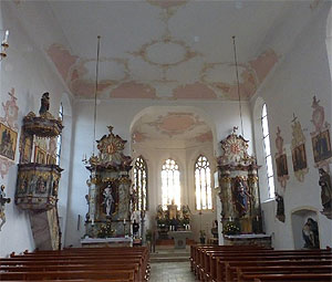 Kirche St. Martin und Georg in Sipplingen, Blick ins Innere