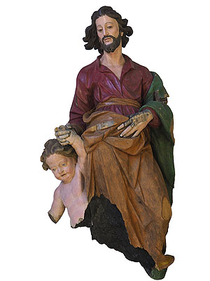 Heiligenfigur: Josef mit Christuskind. Foto: Erkenbert-Museum Frankenthal