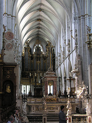 Münsterkirche Salem, Blick nach Westen zur Orgelwand