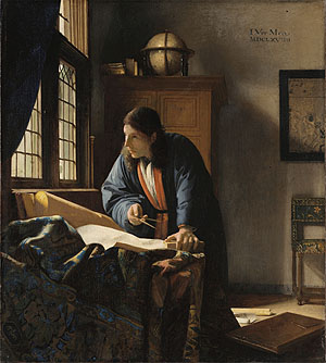 Johannes Vermeer (1632–1675): Der Geograf, 1669. Öl auf Leinwand, 51,6 x 45,4 cm. Städel Museum, Frankfurt am Main. CC BY-SA 4.0 Städel Museum, Frankfurt am Main