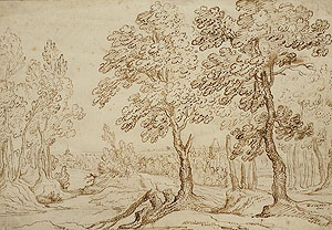 Gillis van Coninxloo: Landschaft mit Bäumen, um 166. Erkenbert-Museum Frankenthal.
