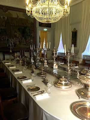 Schloss Mannheim, Hofsilber im Großherzoglichen Speisesaal. Foto: kulturer.be