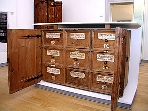 Archivschrank aus dem Klostermuseum. Foto: kulturer.be