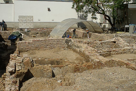 Mannheim: Von den Archäologen des rem 2008 durchgeführte Grabung im Quadrat B 4