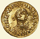 Goldmünze Karls des Großen als Icon für die Seiten