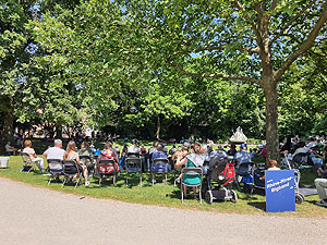 Konzert der Rhine-River-Band im Seepferdgarten. Foto: SSG
