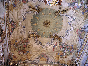 Schloss Rastatt , Decke des Porzellankabinetts