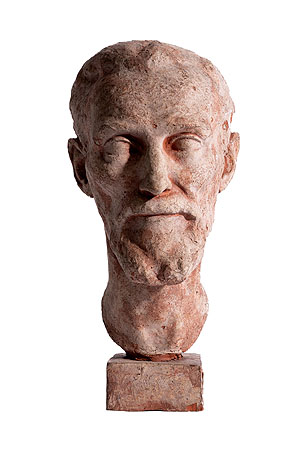 Terrakotta-Büste des Künstlers Walter Lilie